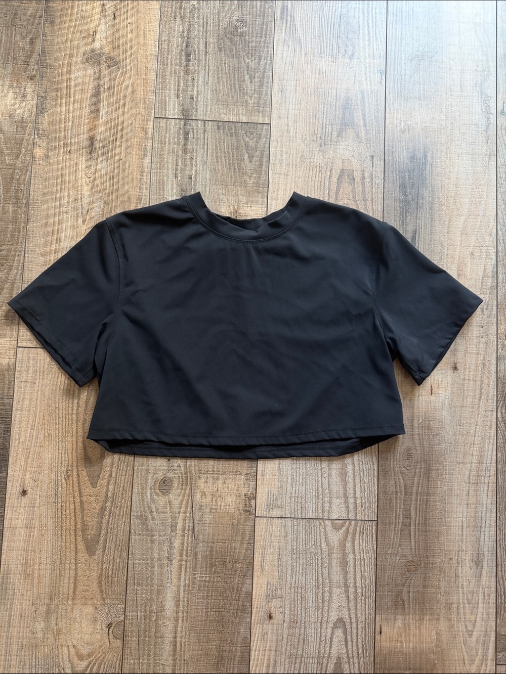 Black Cropped Tee Size Medium